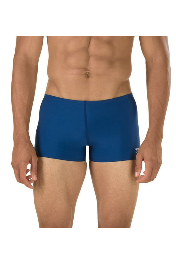 Men's Speedo 805016 Endurance Square Leg Swim Trunk (Navy 36 Waist)