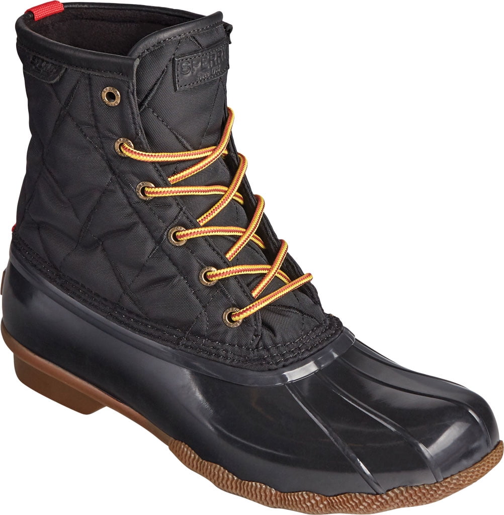 Men s Sperry Top Sider Saltwater Quilted Nylon Duck Boot Black