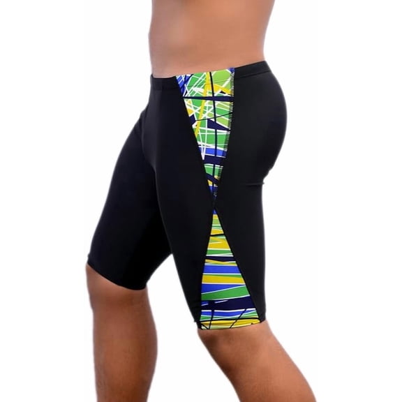 Men's Spice Jammer Swimsuit (MJ011) - Black/Kelly Green - 34