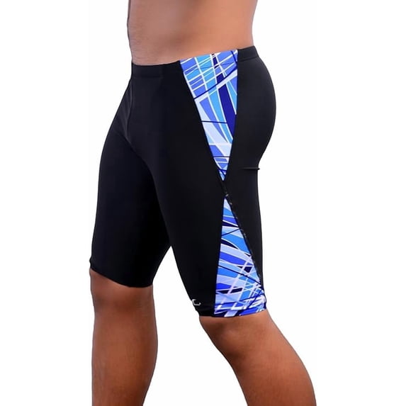 Men's Spice Jammer Swimsuit (MJ011) - Black/Sky Blue - 32