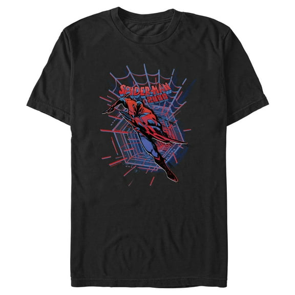 Men's Spider-Man: Across the Spider-Verse 2099 Spider-Man Logo Graphic Tee Black Small