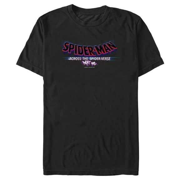 Men's Spider-Man: Across the Spider-Verse Movie Logo Graphic Tee Black Small