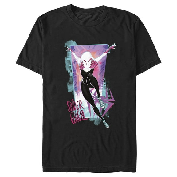 Men's Spider-Man: Across the Spider-Verse Spider Gwen Poster  Graphic Tee Black 3X Large