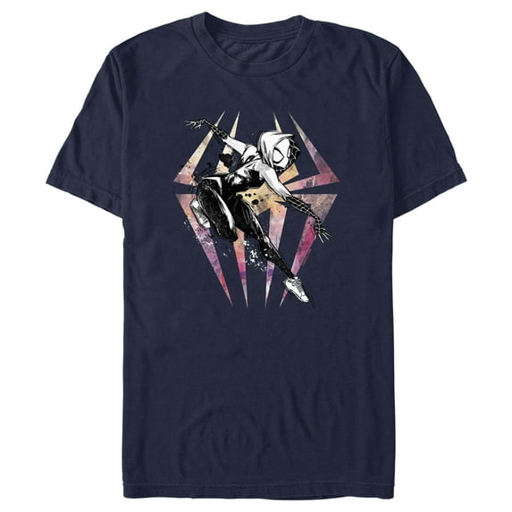 Men's Spider-Man: Across the Spider-Verse Spider Gwen Sketch Graphic Tee Navy Blue 3X Large