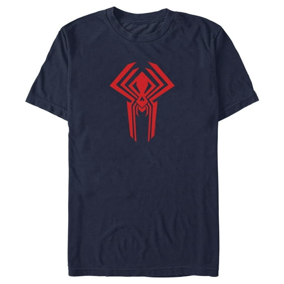 Men's Spider-Man: Across the Spider-Verse Spider-Man 2099 Logo Graphic Tee Navy Blue Large