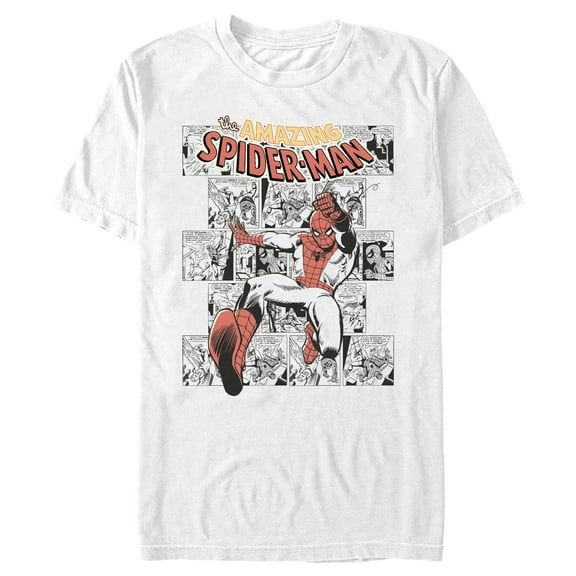 Men's Spider-Man Classic Comic Panels  Graphic T-Shirt