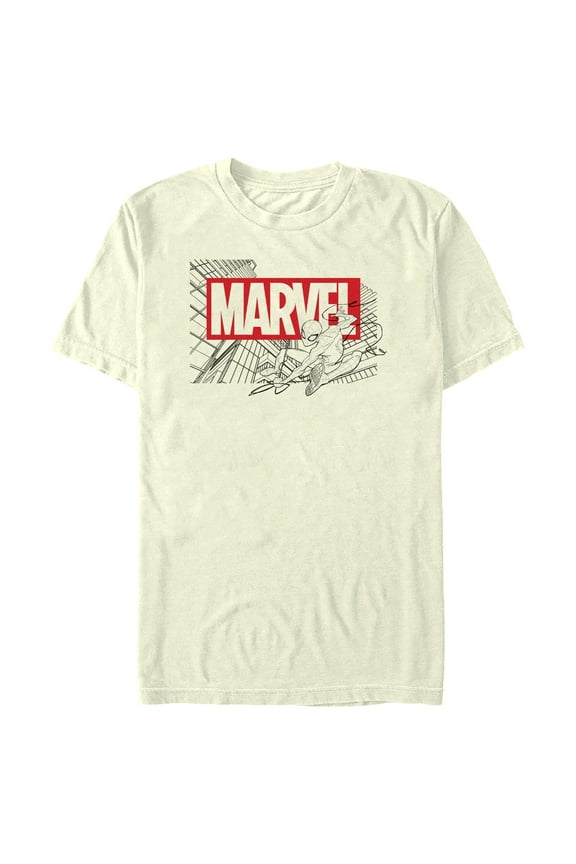 Men's Spider-Man Classic Logo Sketch Graphic T-Shirt