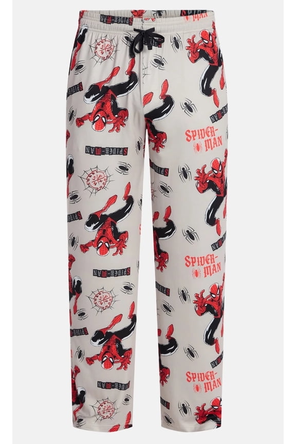 Men's Spider-Man Gray Pajama Sleep Pants - Small