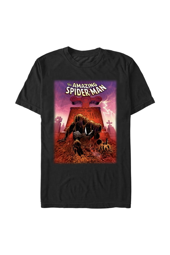 Men's Spider-Man Here Lies Grave Graphic T-Shirt