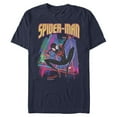 thumbnail image 1 of Men's Spider-Man: Into the Spider-Verse Miles Morales Cityscape  Graphic T-Shirt, 1 of 5
