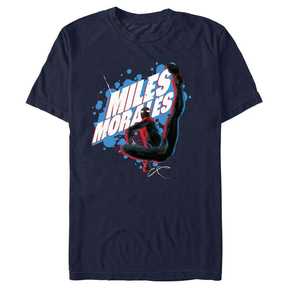 Men's Spider-Man Miles Morales Power Pose  Graphic T-Shirt