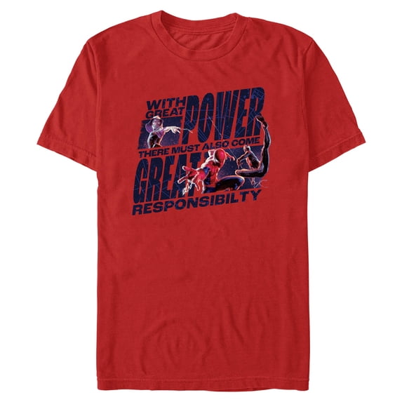 Men's Spider-Man Power and Responsibility Team Graphic T-Shirt