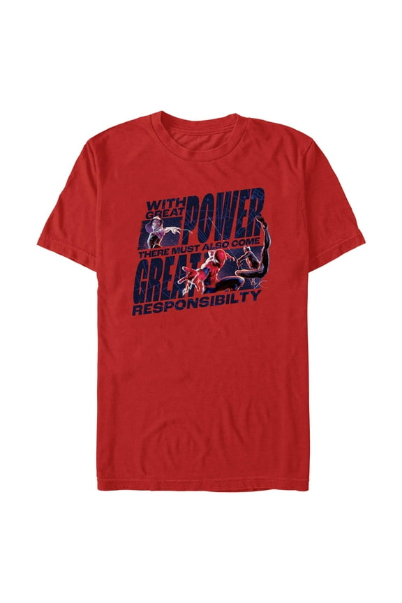 Men's Spider-Man Power and Responsibility Team Graphic T-Shirt
