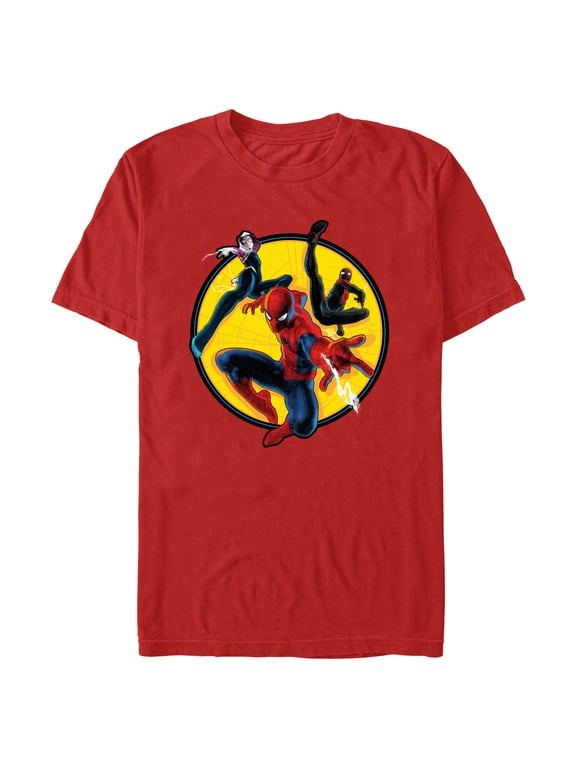 Men's Spider-Man Superhero Team Graphic T-Shirt