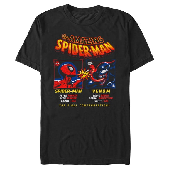 Men's Spider-Man Venom Vs Spider-Man The Final Confrontation Graphic T-Shirt