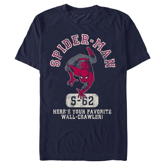 Men's Spider-Man Wall-Crawler Distressed Graphic T-Shirt