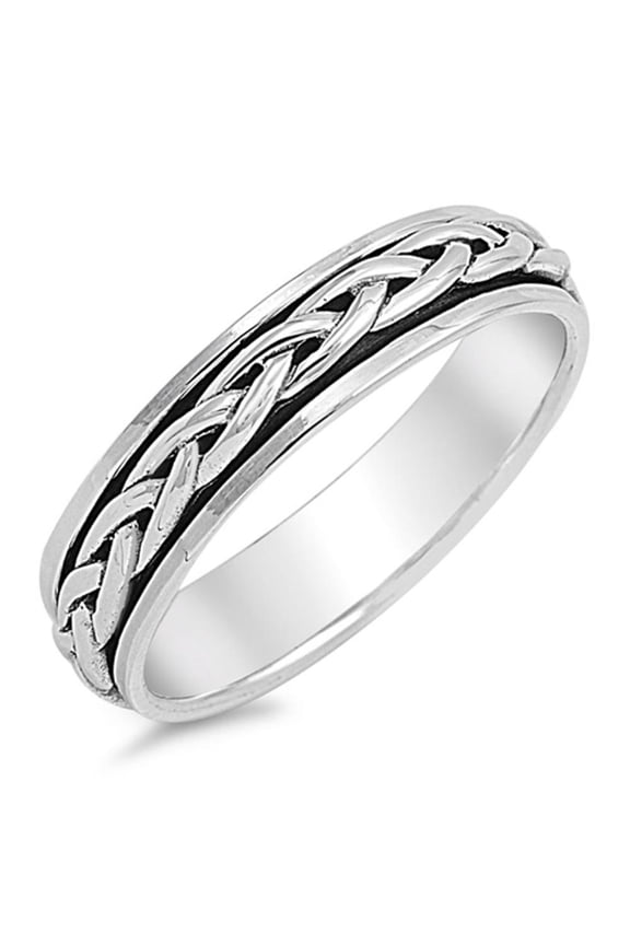 Men's Spinner Celtic Design Promise Ring 925 Sterling Silver Band Jewelry Female Male Unisex Size 14