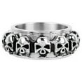 thumbnail image 1 of Men's Spinner Ring with Multiple Skulls All Around, 1 of 1