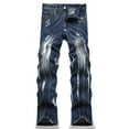 thumbnail image 1 of Men's Spliced Painted Boot Cut Denim Jeans Size 31, 1 of 7