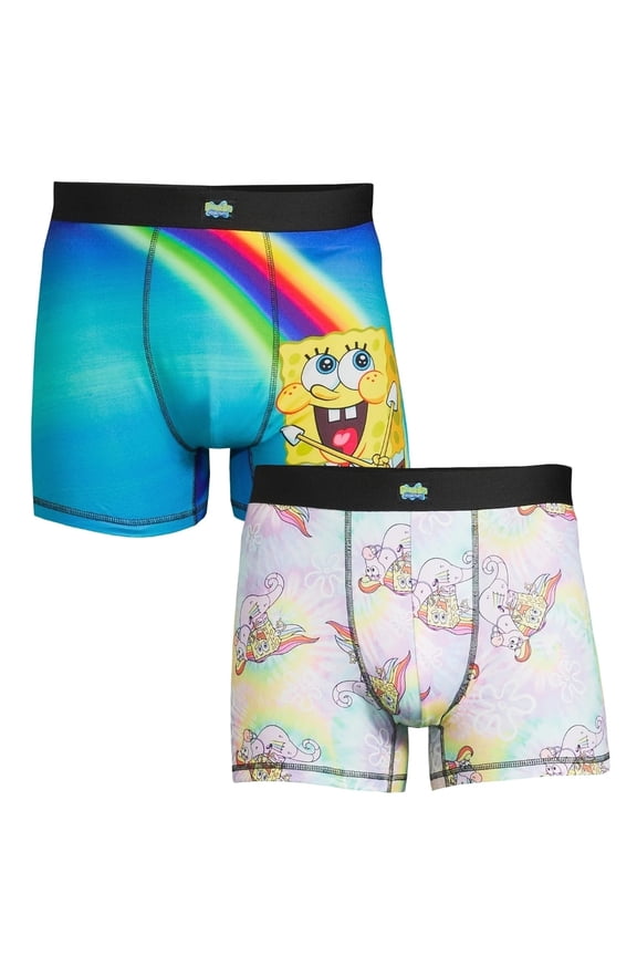 Men's SpongeBob SquarePants 2 Pack Boxer Briefs - XL