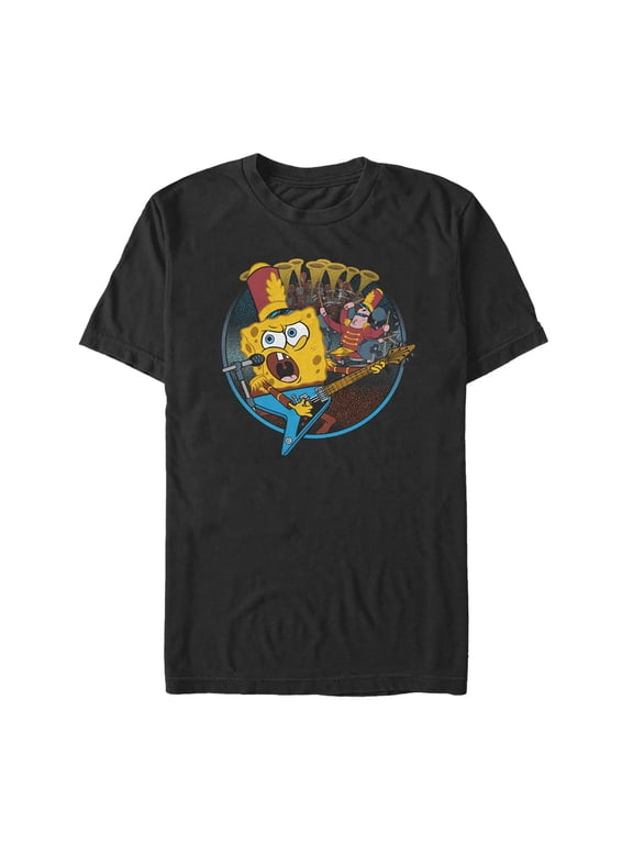 Men's SpongeBob SquarePants Bank Geek Practice Graphic Tee Black Medium