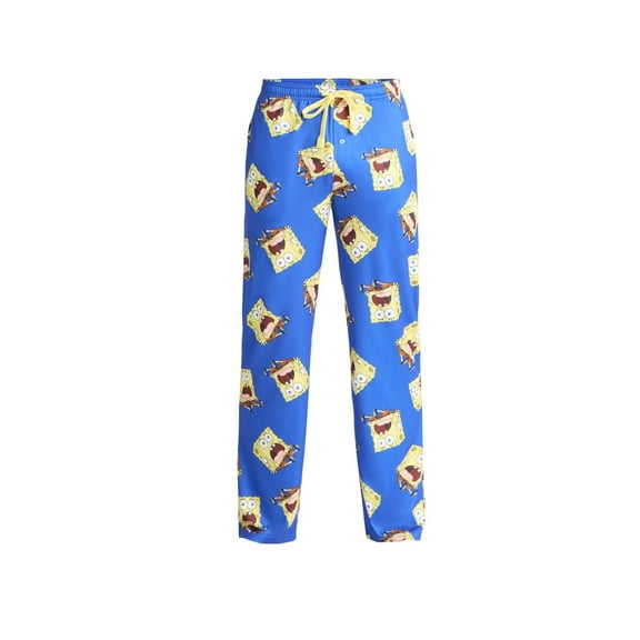 Men's SpongeBob SquarePants Blue Pajama Sleep Pants - Medium