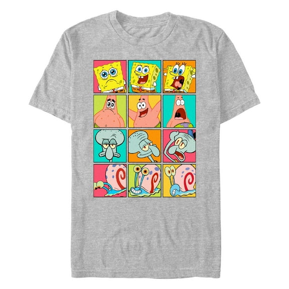 Men's SpongeBob SquarePants Character Emotions Graphic T-Shirt