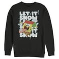 thumbnail image 1 of Men's SpongeBob SquarePants Christmas Let It Snow Sweatshirt Black Medium, 1 of 3