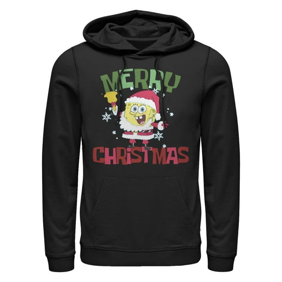 Men's SpongeBob SquarePants Christmas Santa Beard  Pull Over Hoodie