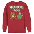 thumbnail image 1 of Men's SpongeBob SquarePants Christmas Wrapping Crew  Sweatshirt Red X Large, 1 of 3