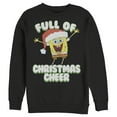 thumbnail image 1 of Men's SpongeBob SquarePants Full of Christmas Cheer Sweatshirt Black Small, 1 of 3