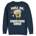 thumbnail image 1 of Men's SpongeBob SquarePants Full of Christmas Cheer  Sweatshirt Navy Blue Medium, 1 of 3