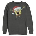 thumbnail image 1 of Men's SpongeBob SquarePants Happy Santa  Sweatshirt Charcoal Heather X Large, 1 of 3