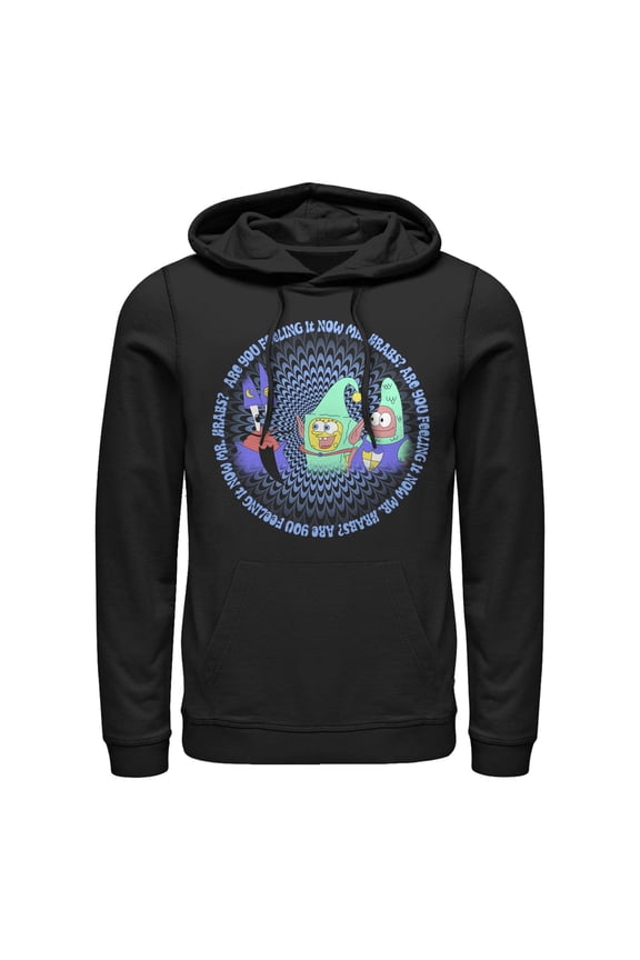 Men's SpongeBob SquarePants Illusion Mr Krabs  Pull Over Hoodie
