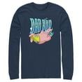 thumbnail image 1 of Men's SpongeBob SquarePants Patrick Dad Bod  Long Sleeve Shirt Navy Blue Large, 1 of 4
