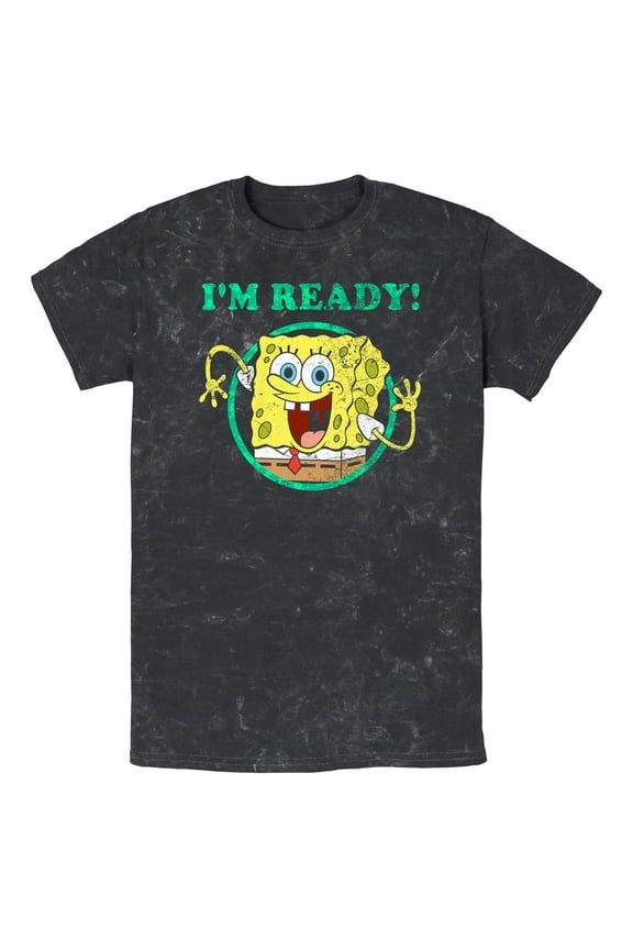 Men's SpongeBob SquarePants Ready for St. Patrick's Day  Graphic T-Shirt