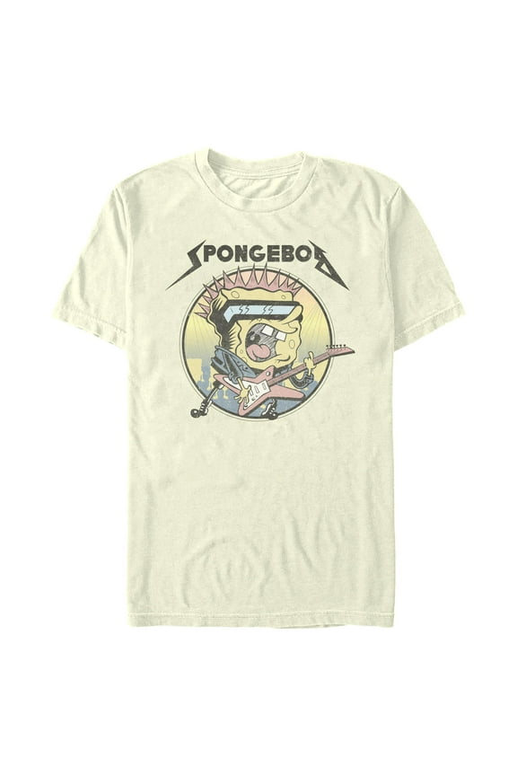 Men's SpongeBob SquarePants Retro Sponge Rock Graphic T-Shirt