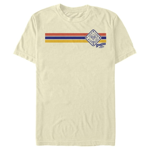 Men's SpongeBob SquarePants Sponge on the Run Retro Compass Graphic Tee Beige 3X Large