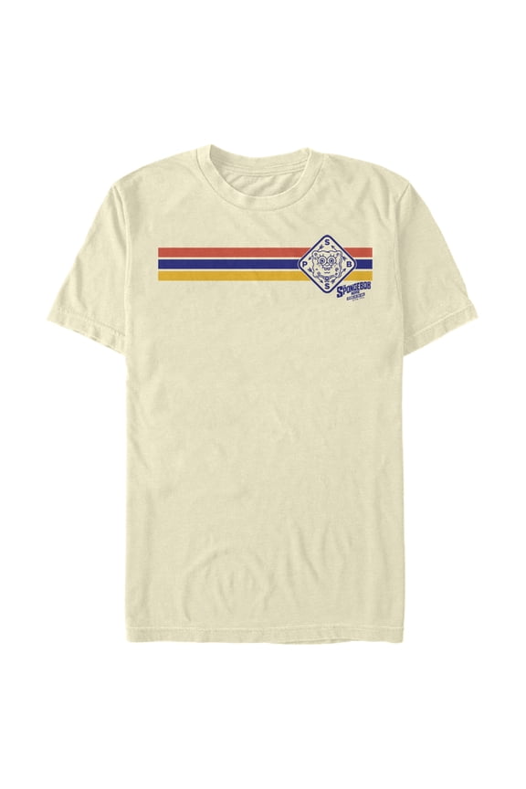 Men's SpongeBob SquarePants Sponge on the Run Retro Compass Graphic Tee Beige X Large