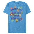 thumbnail image 1 of Men's SpongeBob SquarePants Sponge on the Run Things Are Better with Friends  Graphic Tee Turquoise X Large, 1 of 4