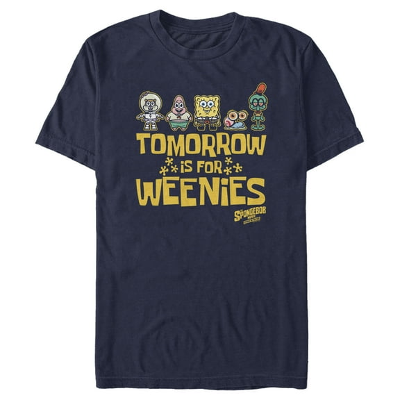 Men's SpongeBob SquarePants Sponge on the Run Tomorrow Weenies Friends  Graphic Tee Navy Blue 2X Large
