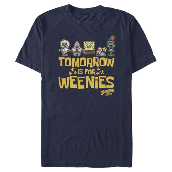 Men's SpongeBob SquarePants Sponge on the Run Tomorrow Weenies Friends Graphic Tee Navy Blue Small