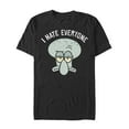 thumbnail image 1 of Men's SpongeBob SquarePants Squidward Hates Everyone  Graphic Tee Black 2X Large, 1 of 5