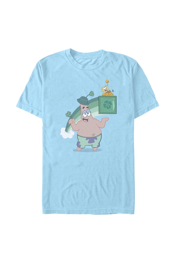 Men's SpongeBob SquarePants St. Patrick's Day Rainbow Duo Graphic T-Shirt