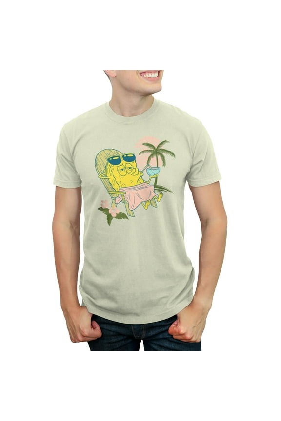 Men's SpongeBob SquarePants Summer Beach Graphic T-Shirt