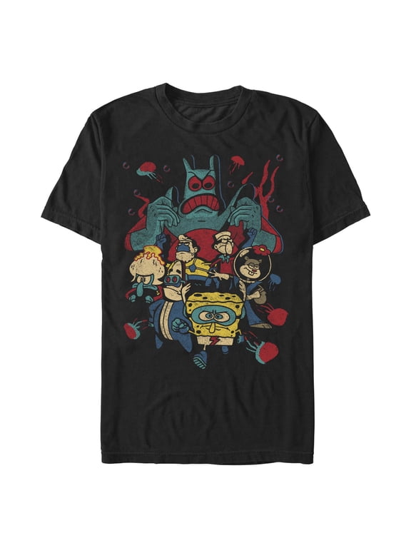 Men's SpongeBob SquarePants Superheroes League Graphic T-Shirt