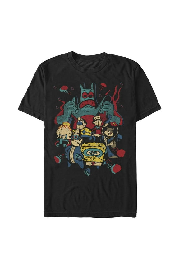 Men's SpongeBob SquarePants Superheroes League Graphic T-Shirt