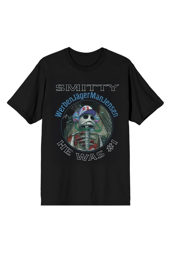 Spongebob Squarepants Smitty WerbenjƤgermanjensen He Was #1 on Black Short Sleeve Adult T-Shirt-3XL