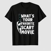 Men's Spooky Ghost Mask Quote Graphic T-Shirt, 100% Cotton Short Sleeve Shirt