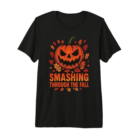 Men's Spooky Smashing Pumpkin Fall Graphic T-Shirt